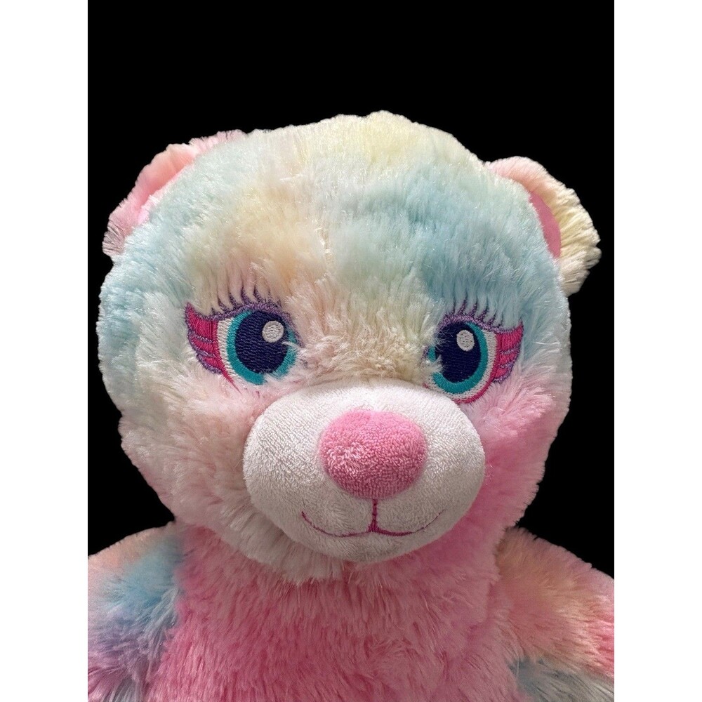 Build a Bear Rainbow Dreams Bear Pastel Plush 16" Wing Fairy Stuffed Animal Soft - Picture 4 of 9